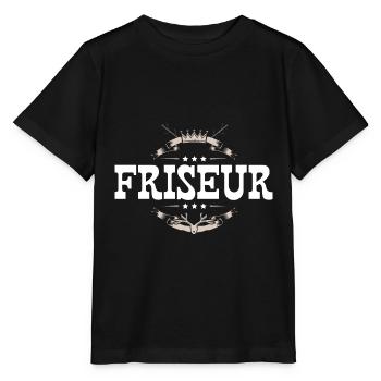 Friseur Beruf - Stanley/Stella Kinder T-Shirt MINI CREATOR  - Schwarz - Vorne - Mikhail (115cm)