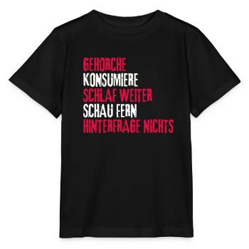 Grundrechte Politik Staat Demokratie grundgesetz - Stanley/Stella Kinder T-Shirt MINI CREATOR  - Schwarz - Vorne - Mikhail (115cm)