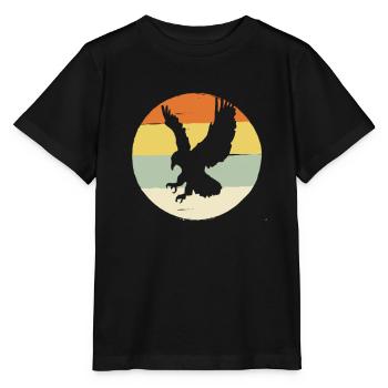 eagle, bird, gift, gift idea, feather, animal - Stanley/Stella MINI CREATOR Kids’ T-Shirt - black - Front - Mikhail (115cm)
