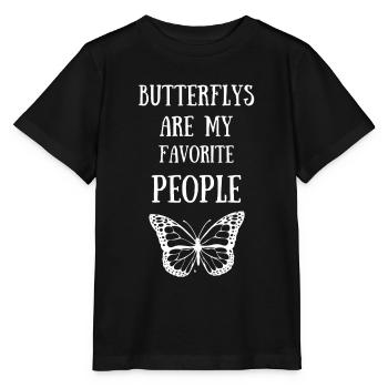 schmetterling falter flügel insekten - Stanley/Stella Kinder T-Shirt MINI CREATOR  - Schwarz - Vorne - Mikhail (115cm)