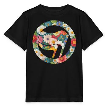 Antifa et fleurs - T-shirt bio MINI CREATOR Stanley/Stella Enfant - noir - Devant - Mikhail (115cm)
