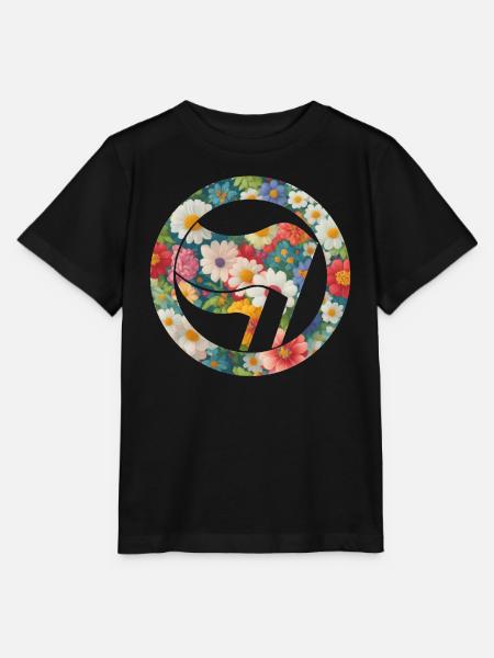 Antifa und Blumen - Stanley/Stella Kinder T-Shirt MINI CREATOR - Schwarz