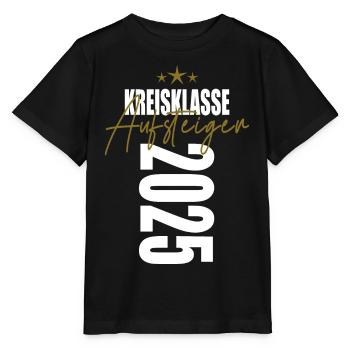 Aufsteiger Kreisklasse 2025 Aufstiegstrikot - Stanley/Stella Kinder T-Shirt MINI CREATOR  - Schwarz - Vorne - Mikhail (115cm)