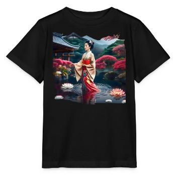 Japanese Lady - Stanley/Stella MINI CREATOR Kids’ T-Shirt - black - Front - Mikhail (115cm)