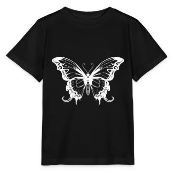 Schmetterling Silhouette Falter Boho - Stanley/Stella Kinder T-Shirt MINI CREATOR  - Schwarz - Vorne - Mikhail (115cm)