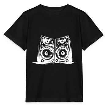 Haut-parleurs de fête de musique Basse - T-shirt bio MINI CREATOR Stanley/Stella Enfant - noir - Devant - Mikhail (115cm)