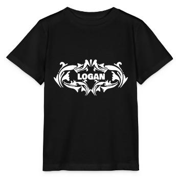 Nom au look vintage Logan - T-shirt bio MINI CREATOR Stanley/Stella Enfant - noir - Devant - Mikhail (115cm)