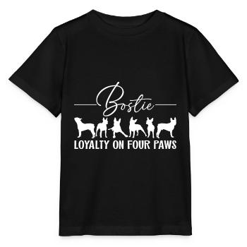 Bostie Boston Terrier fidélité sur quatre pattes - T-shirt bio MINI CREATOR Stanley/Stella Enfant - noir - Devant - Mikhail (115cm)
