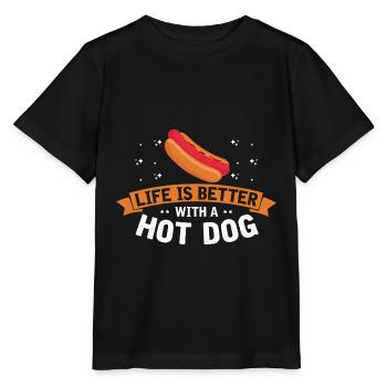 Hot dog adore la saucisse de pomme de terre hot-dog - T-shirt bio MINI CREATOR Stanley/Stella Enfant - noir - Devant - Mikhail (115cm)