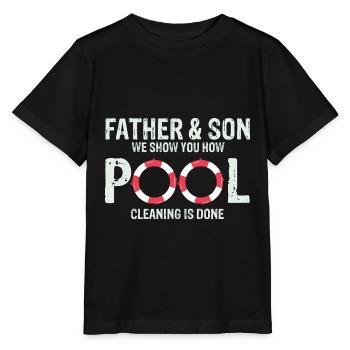 Conceptions de sauveteurs pour les techniciens de piscine - T-shirt bio MINI CREATOR Stanley/Stella Enfant - noir - Devant - Mikhail (115cm)