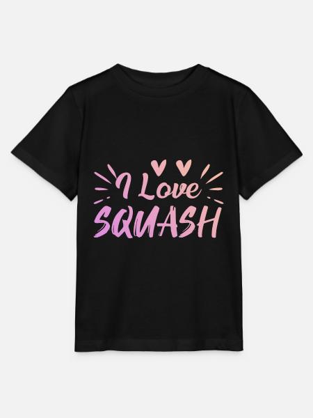 Ich liebe Squash - Stanley/Stella Kinder T-Shirt MINI CREATOR - Schwarz