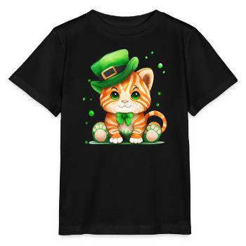 St Paddy’s St Patricksday St Patrick Day - T-shirt bio MINI CREATOR Stanley/Stella Enfant - noir - Devant - Mikhail (115cm)