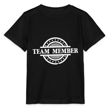Team Mitglied Stempel - Stanley/Stella Kinder T-Shirt MINI CREATOR  - Schwarz - Vorne - Mikhail (115cm)