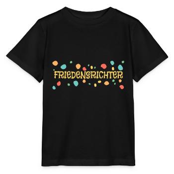Kleckse Farbkleckse Friedensrichter - Stanley/Stella Kinder T-Shirt MINI CREATOR  - Schwarz - Vorne - Mikhail (115cm)