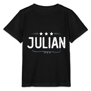 Julian - Stanley/Stella Kinder T-Shirt MINI CREATOR  - Schwarz - Vorne - Mikhail (115cm)