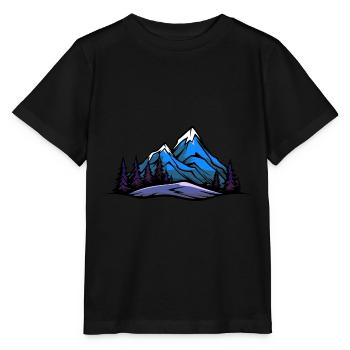 Landschaft Berge - Stanley/Stella Kinder T-Shirt MINI CREATOR  - Schwarz - Vorne - Mikhail (115cm)