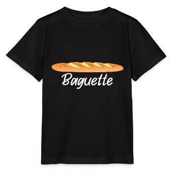 Baguette - Französischer Brotliebhaber - Stanley/Stella Kinder T-Shirt MINI CREATOR  - Schwarz - Vorne - Mikhail (115cm)