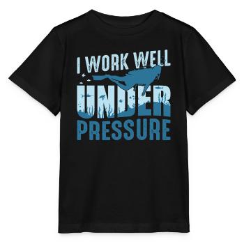 Je travaille bien sous pression - T-shirt bio MINI CREATOR Stanley/Stella Enfant - noir - Devant - Mikhail (115cm)