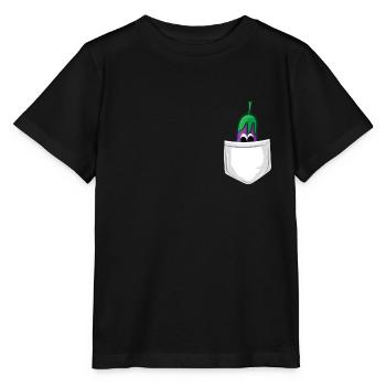 Sac d’aubergine - T-shirt bio MINI CREATOR Stanley/Stella Enfant - noir - Devant - Mikhail (115cm)