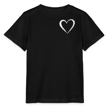 Süßes Hand Gezeichnetes Herz - Stanley/Stella Kinder T-Shirt MINI CREATOR  - Schwarz - Vorne - Mikhail (115cm)