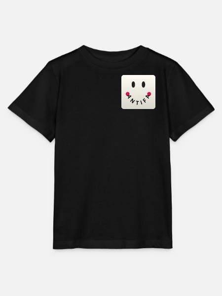 Friendly Antifa Greige | Gradient Design Smile - Stanley/Stella Kinder T-Shirt MINI CREATOR  - Schwarz