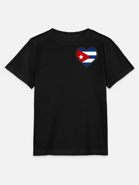 Kubas Herzflagge - Stanley/Stella Kinder T-Shirt MINI CREATOR - Schwarz