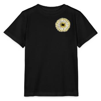 Marguerite jaune - T-shirt bio MINI CREATOR Stanley/Stella Enfant - noir - Devant - Mikhail (115cm)