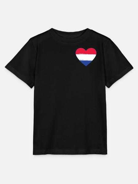 Holland Flagge Herz used - Stanley/Stella Kinder T-Shirt MINI CREATOR  - Schwarz