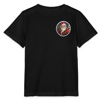 Weihnachtsmann Logo rund - Stanley/Stella Kinder T-Shirt MINI CREATOR  - Schwarz - Vorne - Mikhail (115cm)