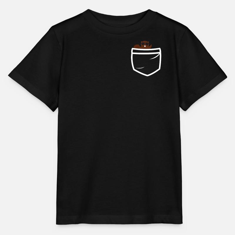 Poche castor - T-shirt bio MINI CREATOR Stanley/Stella Enfant - noir