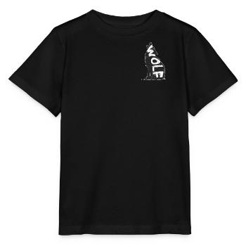 Black Wolf on Starry Background - Stanley/Stella MINI CREATOR Kids’ T-Shirt - black - Front - Mikhail (115cm)