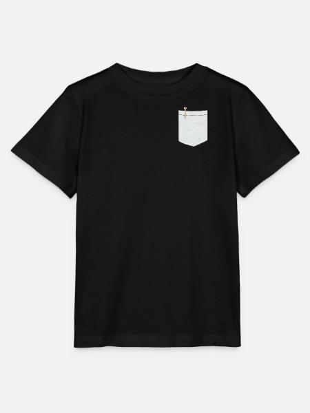 Chest pocket with ballpoint pen - Stanley/Stella MINI CREATOR Kids’ T-Shirt - black