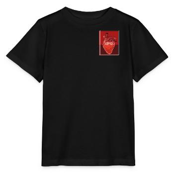 Herz Erdbeer Fusion - Stanley/Stella Kinder T-Shirt MINI CREATOR  - Schwarz - Vorne - Mikhail (115cm)
