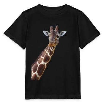 giraffe, Portrait - Stanley/Stella Kinder T-Shirt MINI CREATOR  - Schwarz - Vorne - Mikhail (115cm)