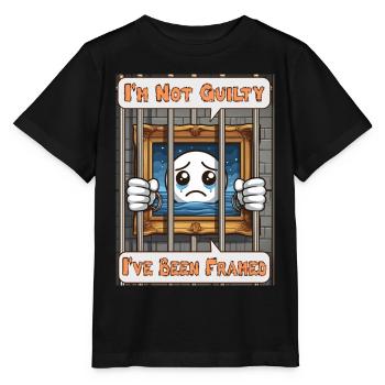I'm not guilty, I've been framed - Stanley/Stella Kinder T-Shirt MINI CREATOR  - Schwarz - Vorne - Mikhail (115cm)