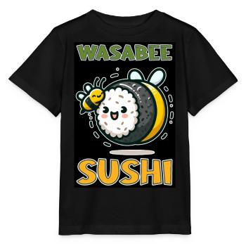 Wasabee Sushi - T-shirt bio MINI CREATOR Stanley/Stella Enfant - noir - Devant - Mikhail (115cm)