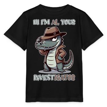 Hi, I'm Al your Investigator - Stanley/Stella MINI CREATOR Kids’ T-Shirt - black - Front - Mikhail (115cm)