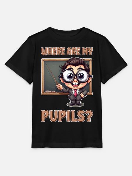 Where are my pupils? - Stanley/Stella Kinder T-Shirt MINI CREATOR - Schwarz