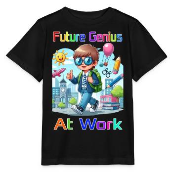 Le futur génie à l’œuvre - T-shirt bio MINI CREATOR Stanley/Stella Enfant - noir - Devant - Mikhail (115cm)