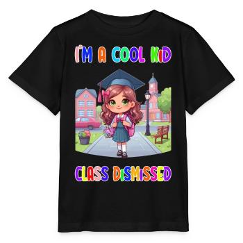 Je suis un gamin cool – classe rejetée - T-shirt bio MINI CREATOR Stanley/Stella Enfant - noir - Devant - Mikhail (115cm)