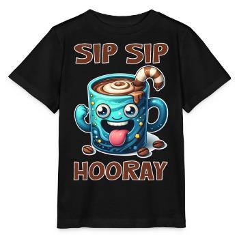 Sip Sip Hourra / Hipp Hipp Hurra - T-shirt bio MINI CREATOR Stanley/Stella Enfant - noir - Devant - Mikhail (115cm)