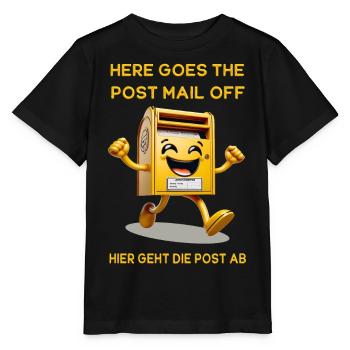 Voici le courrier postal. C’est là que va le courrier - T-shirt bio MINI CREATOR Stanley/Stella Enfant - noir - Devant - Mikhail (115cm)