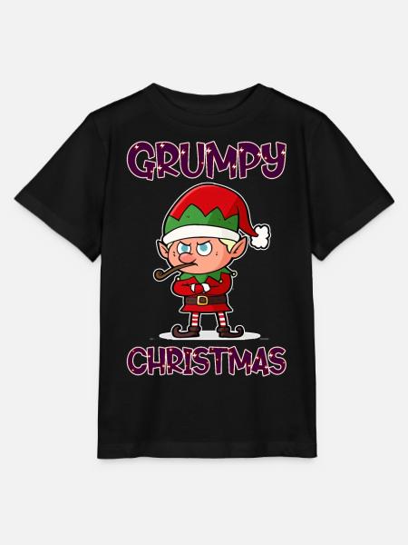 Grumpy Christmas Elf - Stanley/Stella Kinder T-Shirt MINI CREATOR - Schwarz
