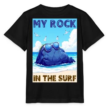 Mon rocher dans les vagues - T-shirt bio MINI CREATOR Stanley/Stella Enfant - noir - Devant - Mikhail (115cm)