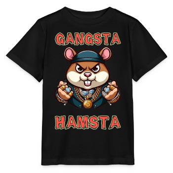 Gangsta Hamsta - Stanley/Stella Kinder T-Shirt MINI CREATOR  - Schwarz - Vorne - Mikhail (115cm)