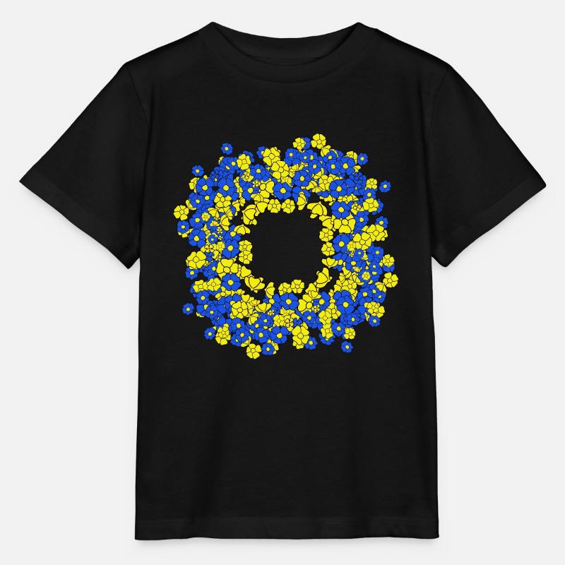 Couronne florale Fleur florale d’été - T-shirt bio MINI CREATOR Stanley/Stella Enfant - noir