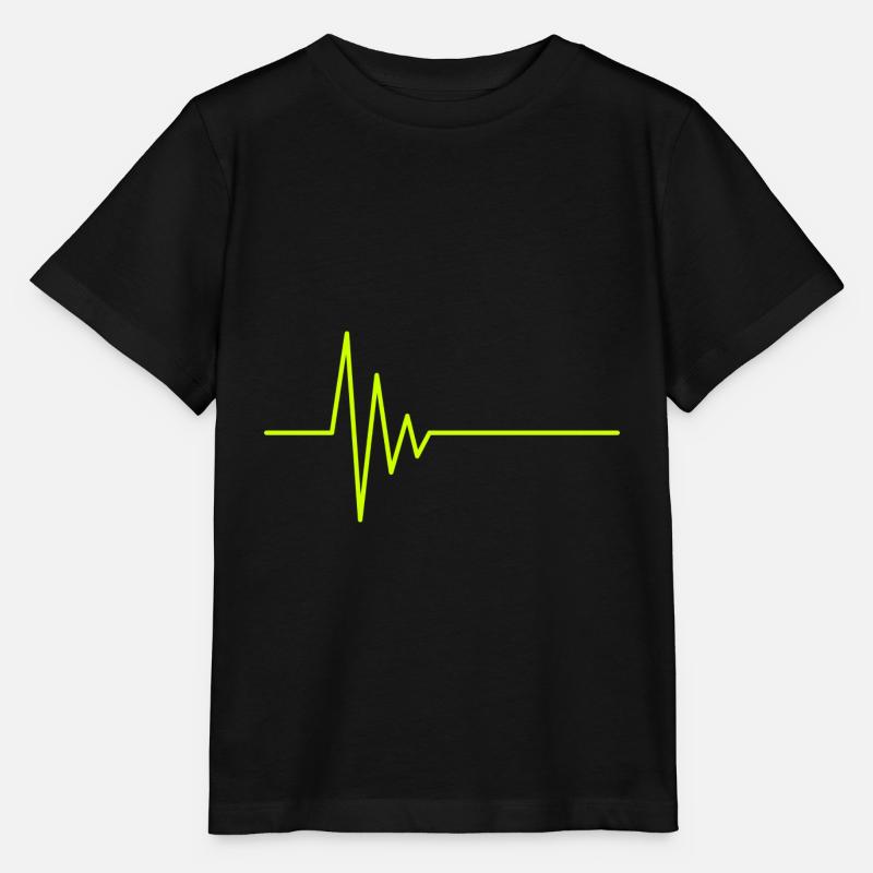 Battement de coeur ECG - T-shirt bio MINI CREATOR Stanley/Stella Enfant - noir