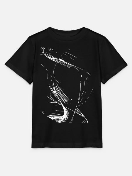 Abstrakte Linienskizze Schwarz - Stanley/Stella Kinder T-Shirt MINI CREATOR - Schwarz