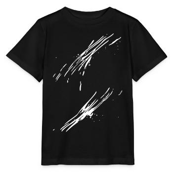Schwarze Leinwand Pinselstrich - Stanley/Stella Kinder T-Shirt MINI CREATOR  - Schwarz - Vorne - Mikhail (115cm)
