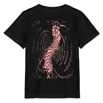 Spirale der Bytes: Meditationsfigur - Stanley/Stella Kinder T-Shirt MINI CREATOR  - Schwarz - Vorne - Mikhail (115cm)